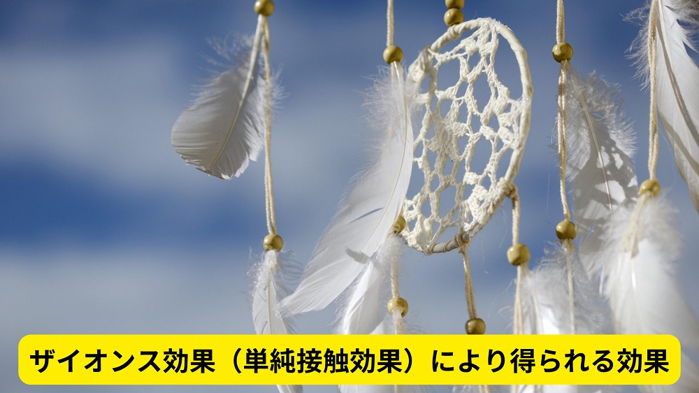 ザイオンス効果（単純接触効果）により得られる効果