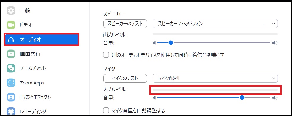 カメラとマイクのテスト方法2