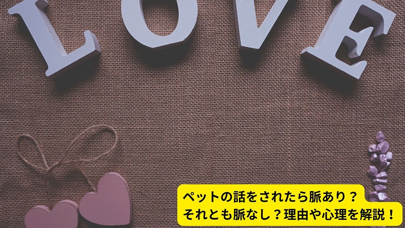 ペットの話をされたら脈あり？それとも脈なし？理由や心理を解説！