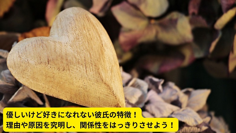 優しいけど好きになれない彼氏の特徴！理由や原因を究明し、関係性をはっきりさせよう！